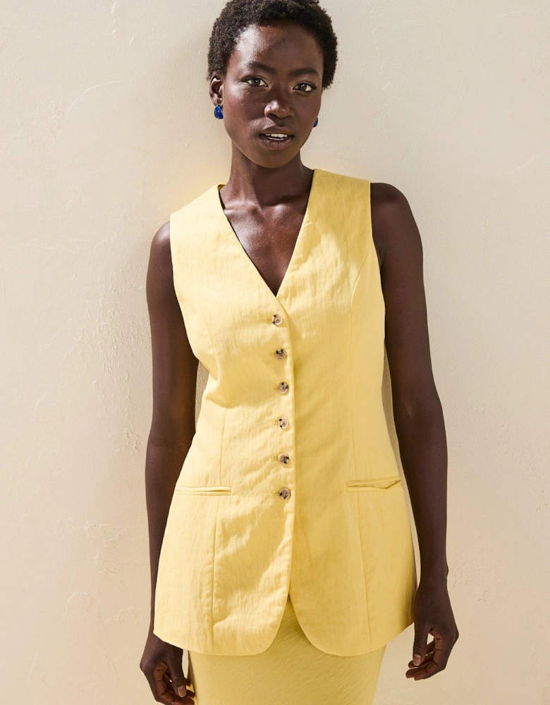 Tailored Waistcoat - Yellow