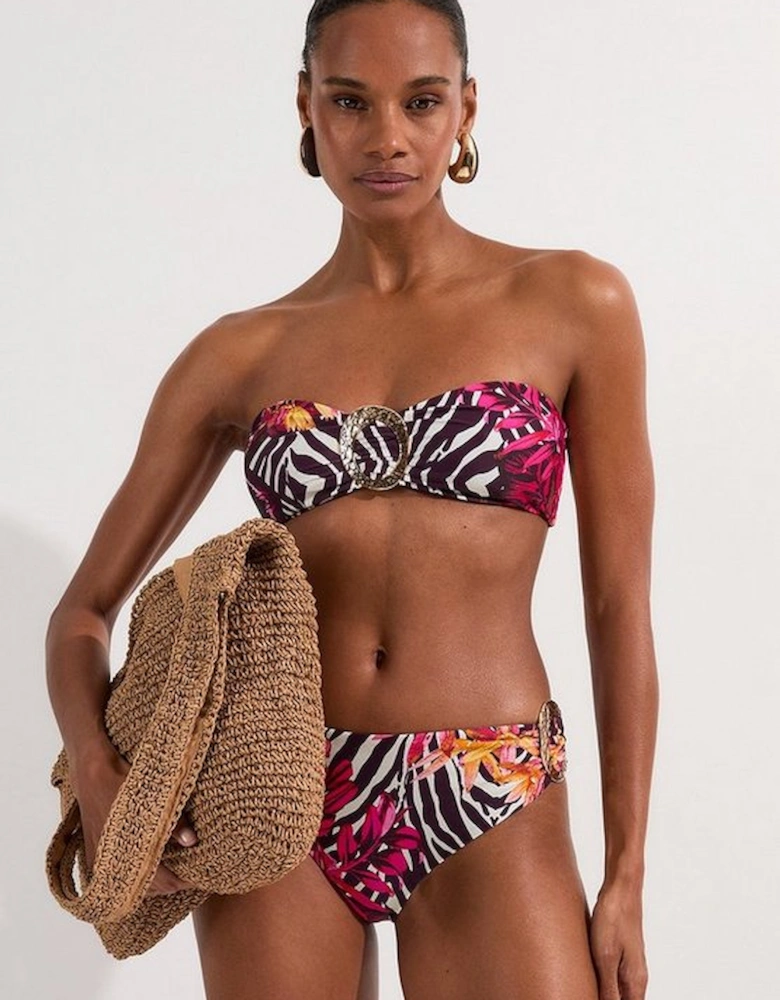 Slinky Bandeau Trim Detail Bikini Top