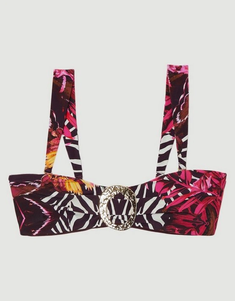 Slinky Bandeau Trim Detail Bikini Top