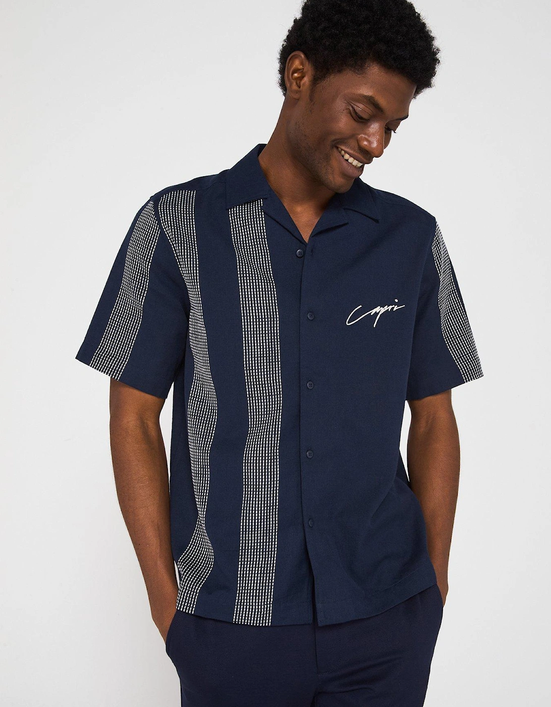 Seio Embroidery Detailed Shirt - Dark Sapphire, 2 of 1