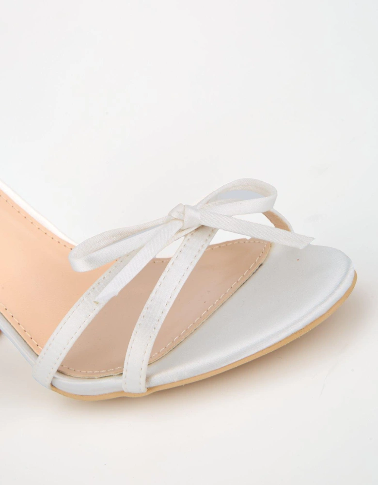 Be Mine Sharly Heeled Sandals - Ivory Satin