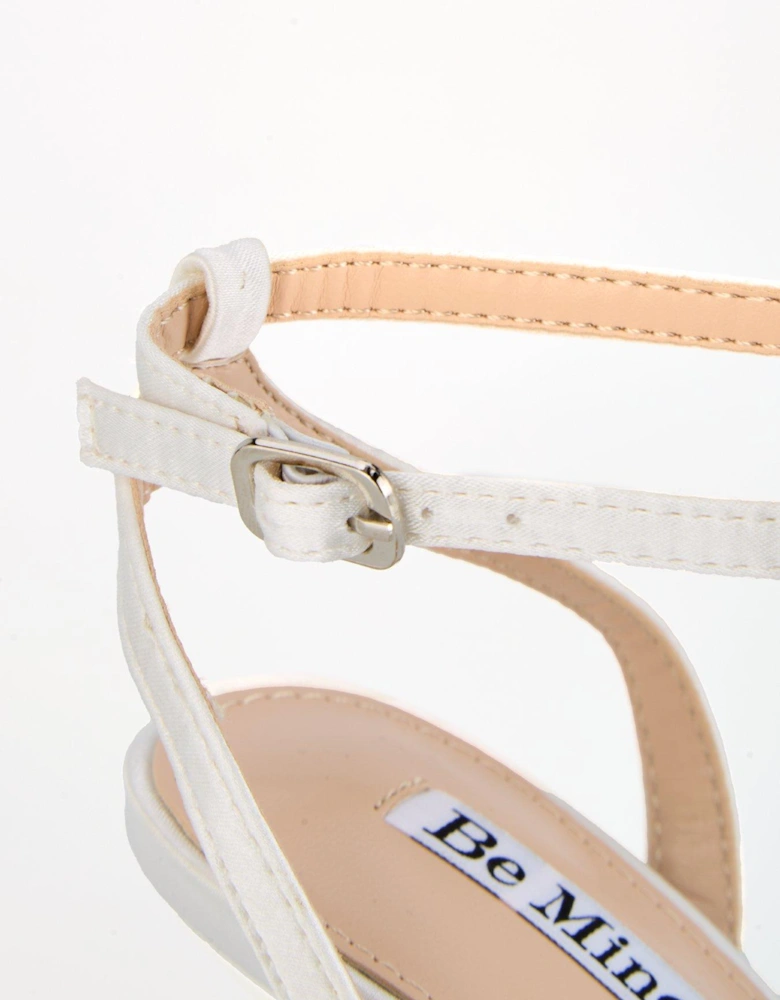 Be Mine Sharly Heeled Sandals - Ivory Satin