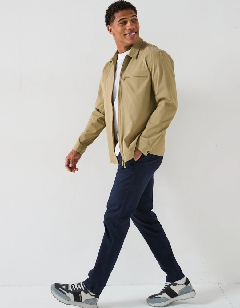 Nylon Stretch Technical Overshirt - Natural