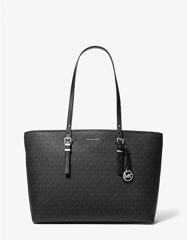 Quinn Large Signature Logo and Leather Tote Bag