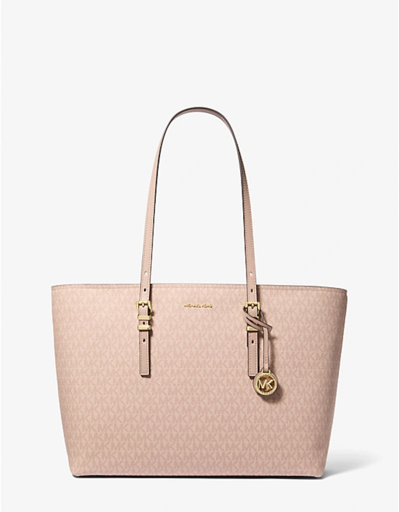 Quinn Large Signature Logo and Leather Tote Bag