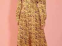 Silk Blend Floral Maxi Dress