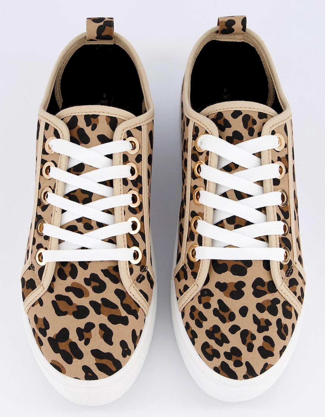 Standard Canvas Lace Up Platform Trainers - Brown