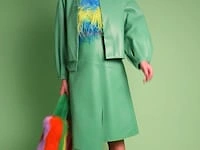 Green Faux Leather Jacket