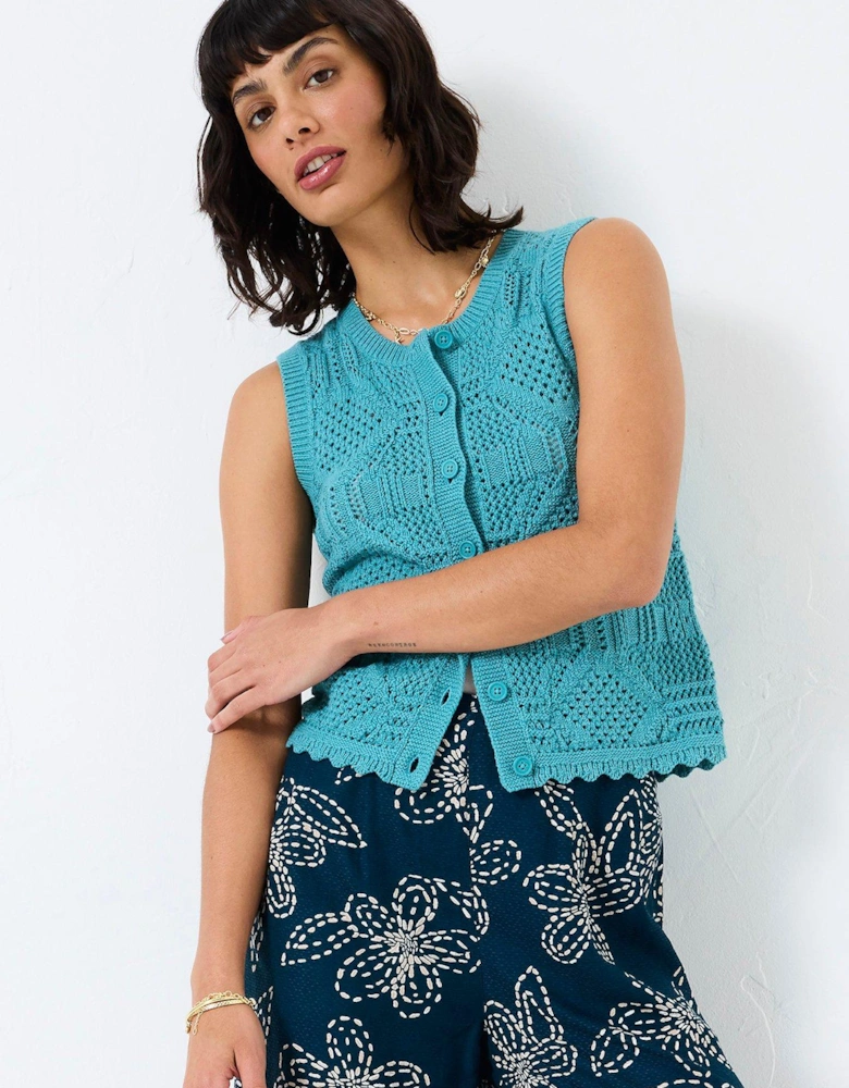 Jodie Knitted Vest - Green