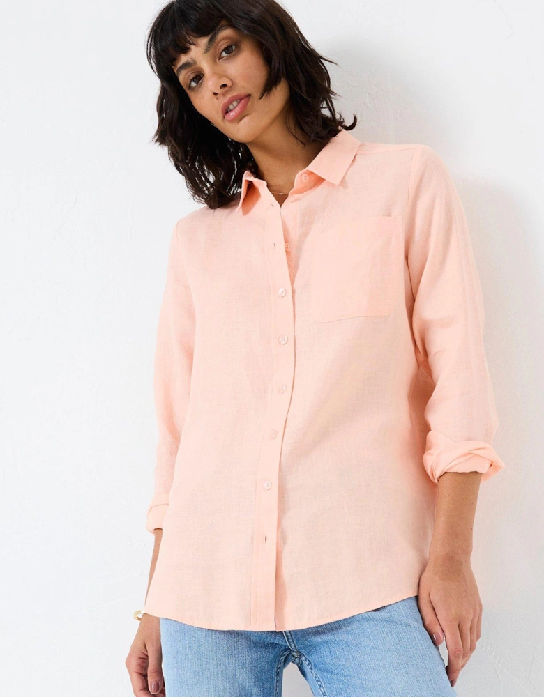 Olivia Linen Shirt - Pink