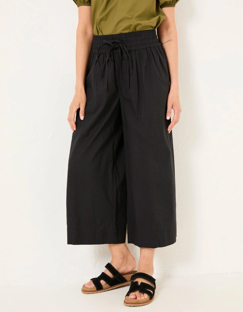 Aubrey Wide Leg Crop Trouser - Black