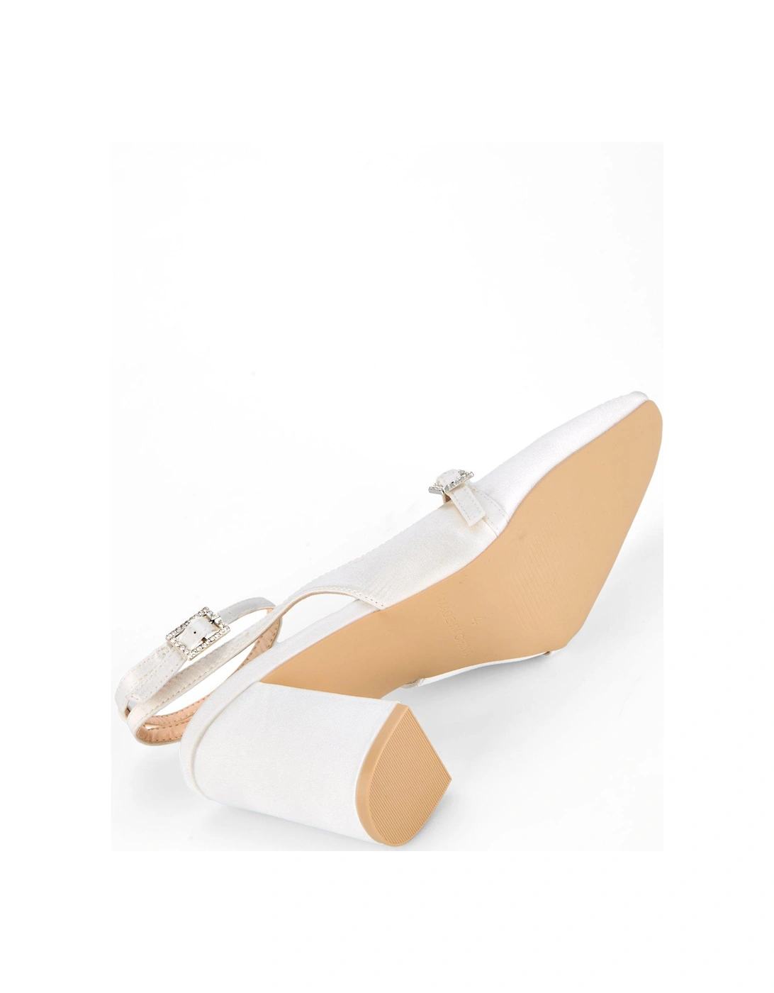 Be Mine Harriot Heeled Shoes - Ivory Satin