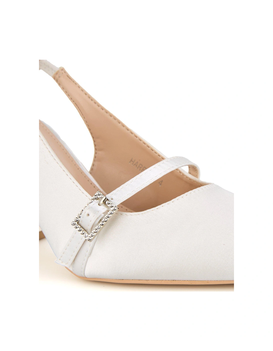 Be Mine Harriot Heeled Shoes - Ivory Satin