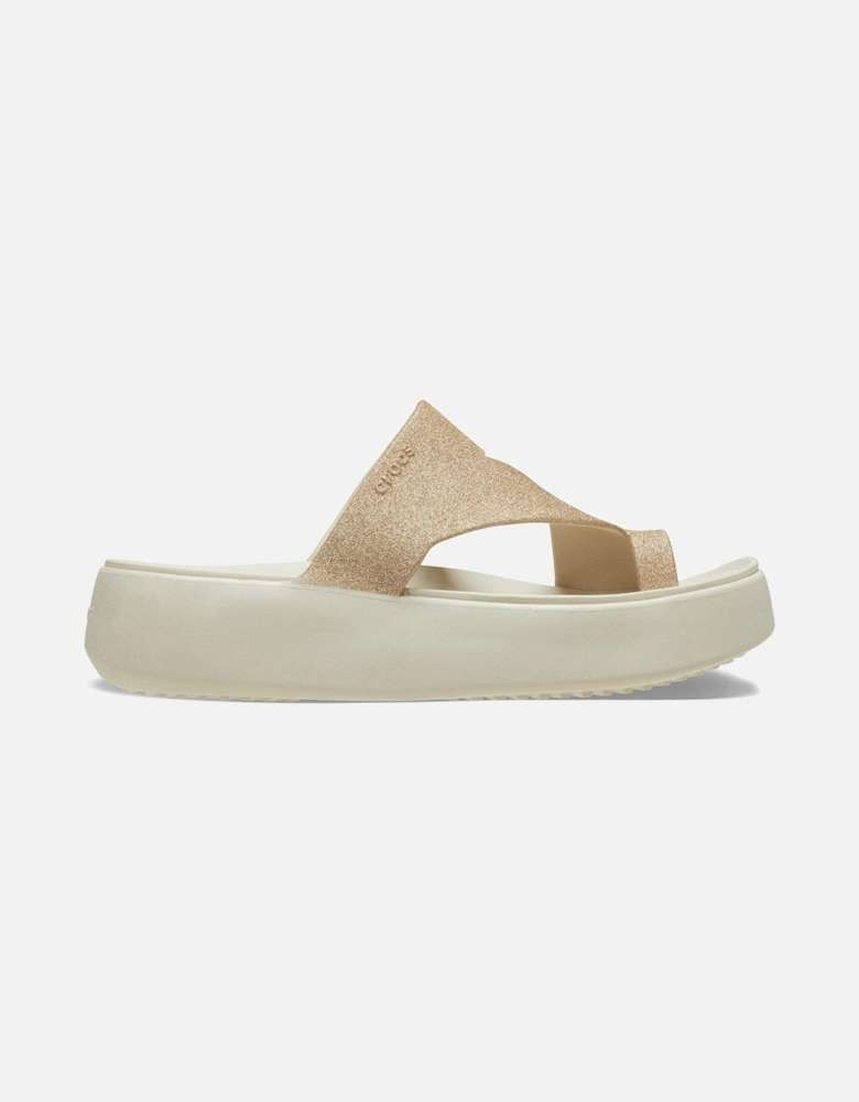 Getaway Platform Gltr Toe Loop - Beige