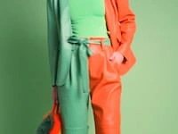 Eco leather Shamrock Suit Trousers