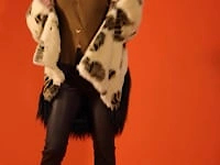 Tiger Faux fur and Mongolian Cream Coat