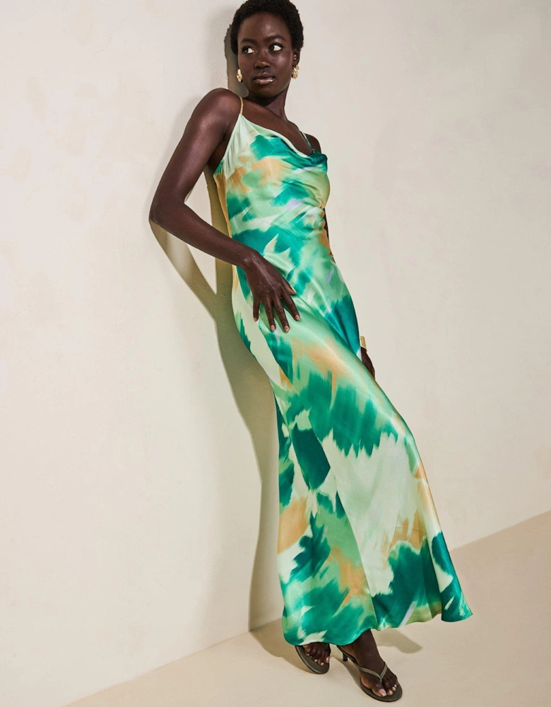 Abstract Column Maxi Dress - Multi