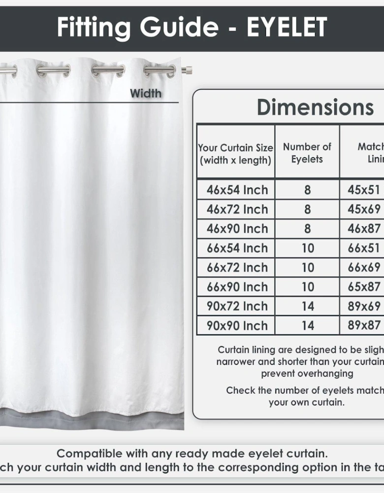 Eyelet Curtain Blackout Lining