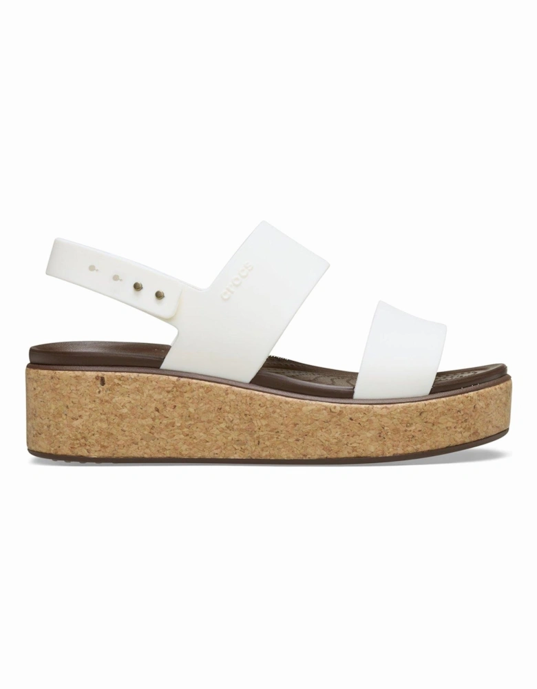 Brooklyn Cork Low Wedge - Cream
