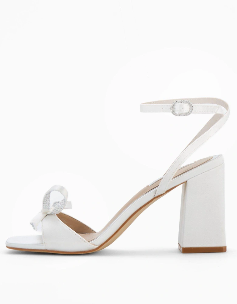 Be Mine Fern Heeled Sandals - Ivory Satin