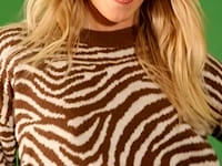 Zebra Print Cashmere Sweater
