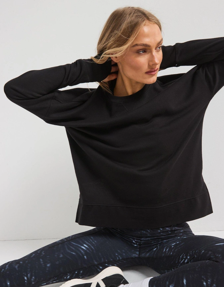 Womens Training After Class Longline Sweatshirt - Black