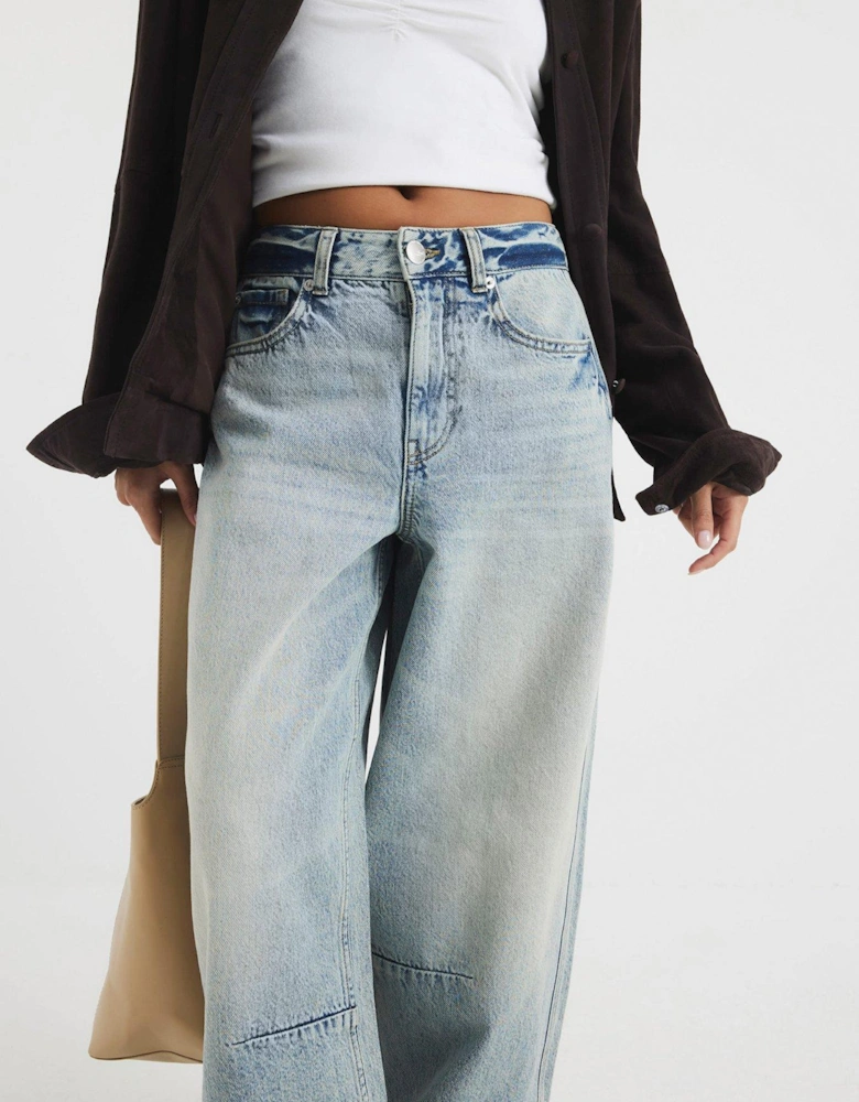 Petite Balloon Jean - Light Denim