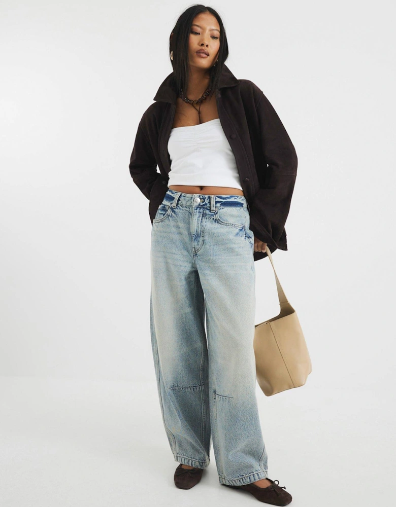 Petite Balloon Jean - Light Denim