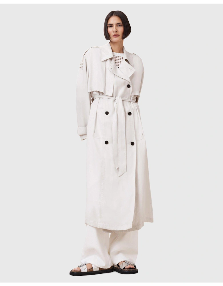 Linnie Trench Coat - White