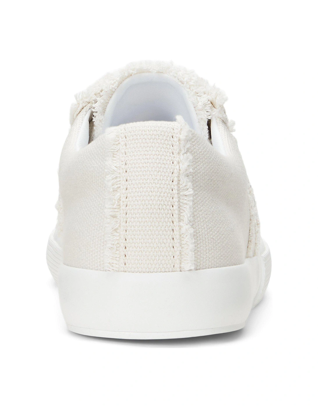 Janson Frayed Canvas Trainer - White