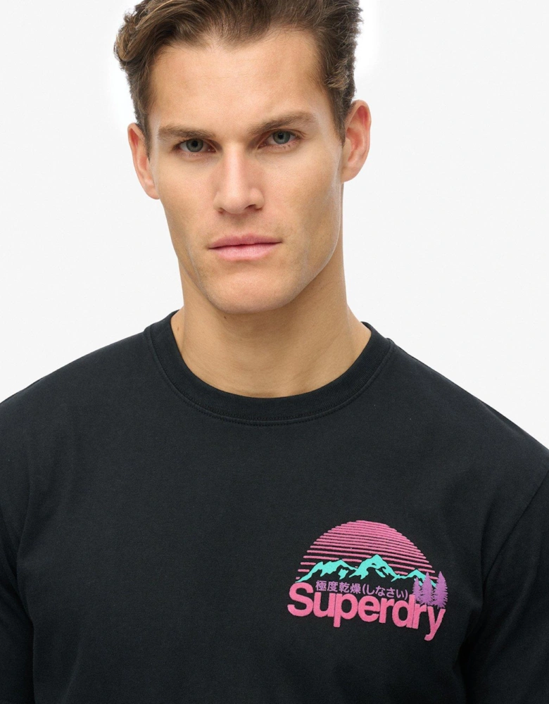 CL Great Outdoors Chest T-Shirt - Black