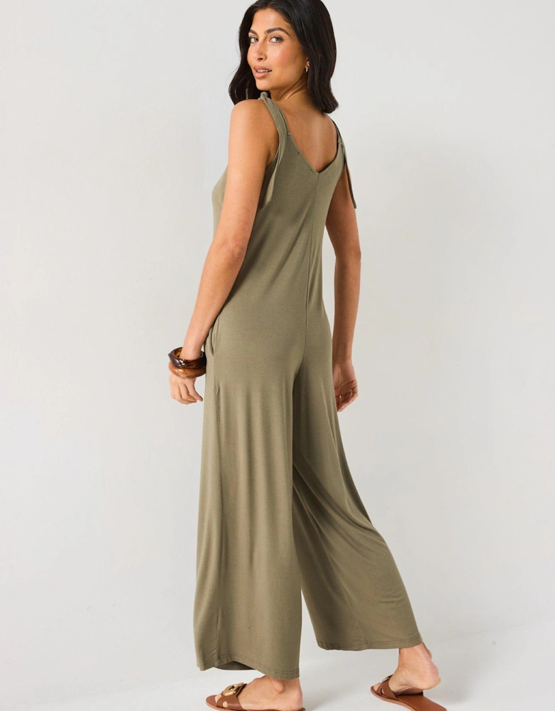 Tie Shoulder Jumpsuit