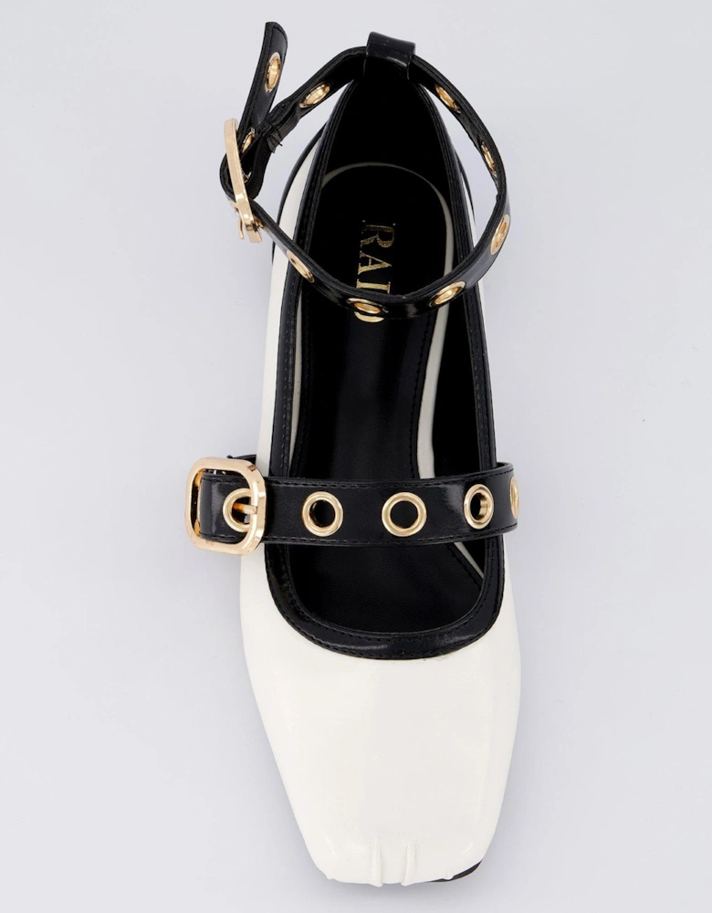 Blessing Shoes - Off White/Black