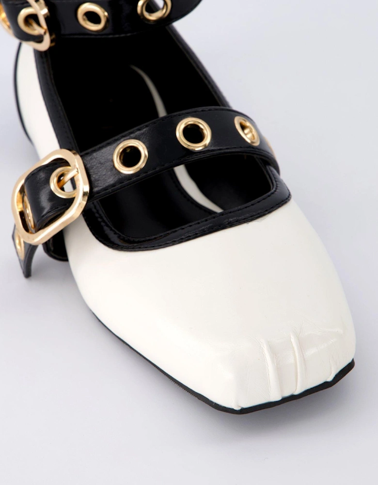 Blessing Shoes - Off White/Black