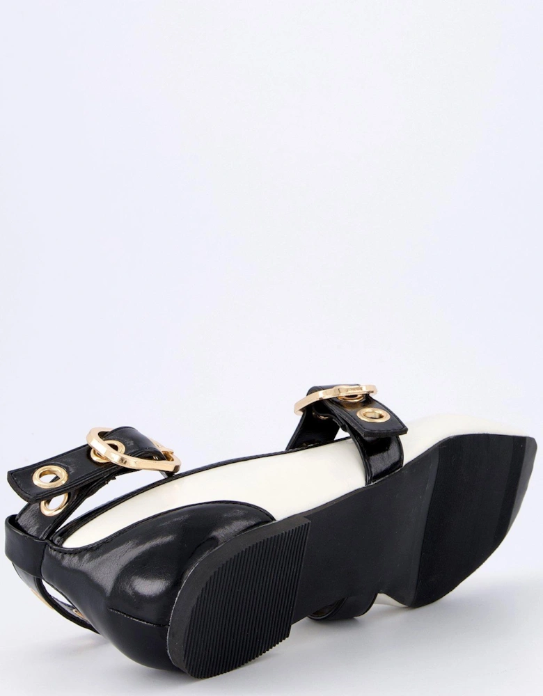 Blessing Shoes - Off White/Black