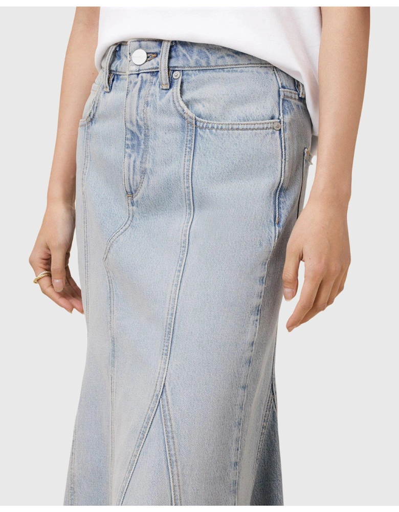 Alma Denim Skirt - Blue