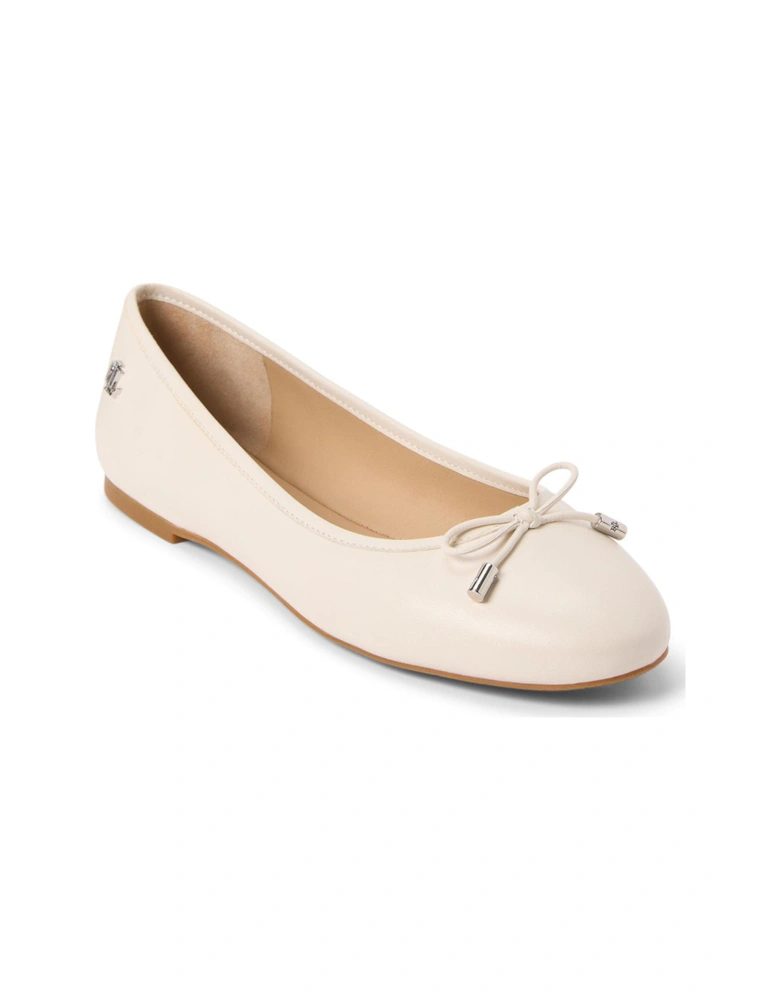 Jayna Leather Ballet Flat - White