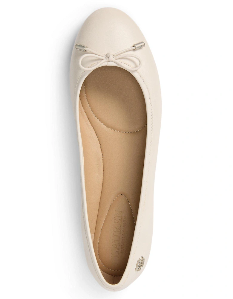 Jayna Leather Ballet Flat - White