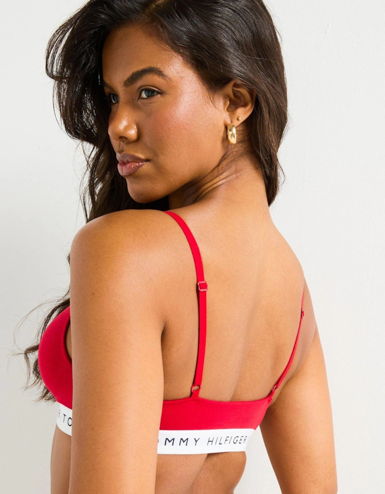 Heritage Cotton Lift Bralette - Red