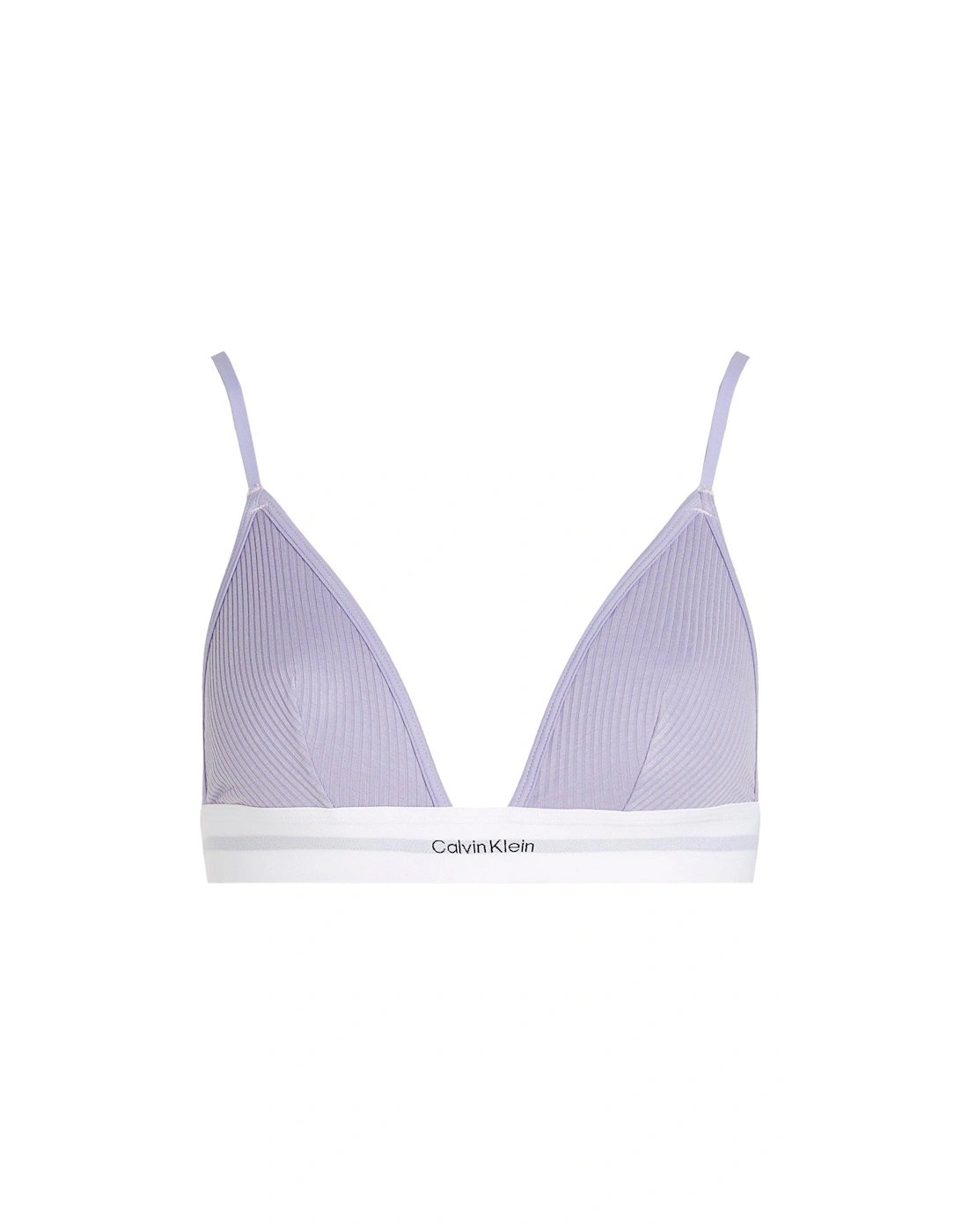 Modal Rib Unlined Triangle Bralette - Purple