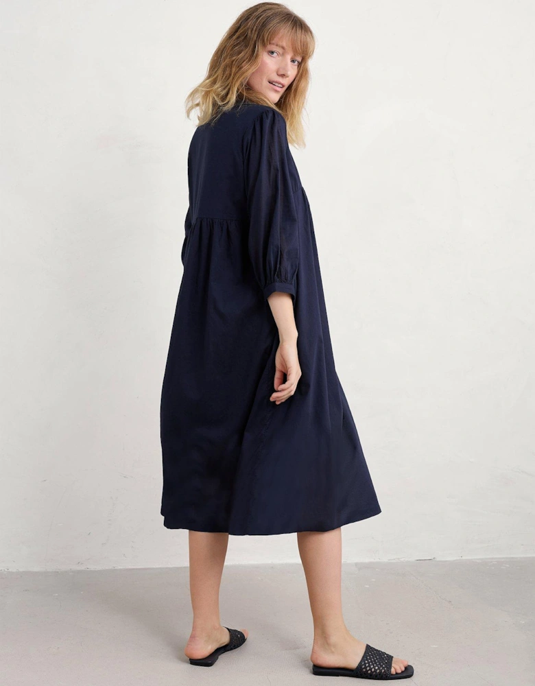 Earth Colours Dress - Navy