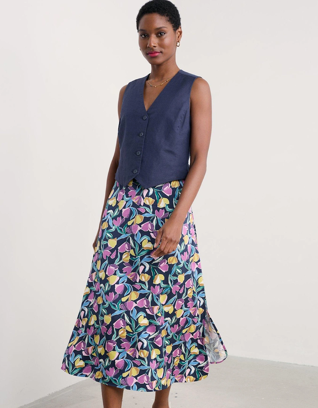 Erica Waistcoat - Navy