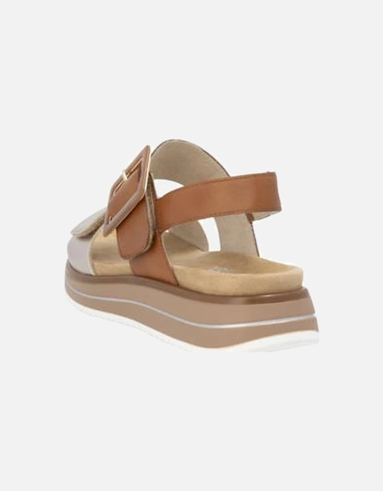 Ladies sandal D1J53-22 in Brown