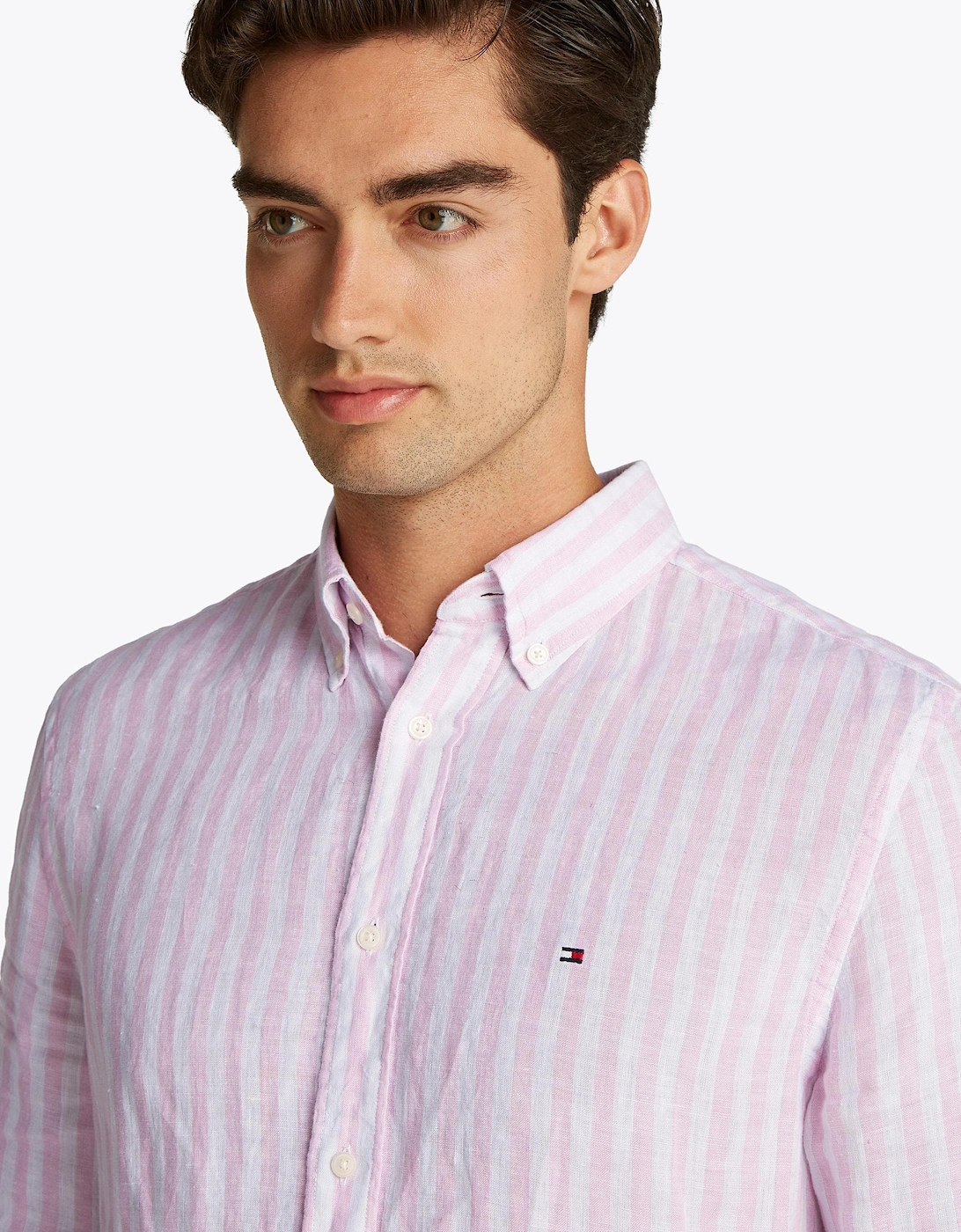 Lined Essential Long Sleeve Striped Mens Shirt