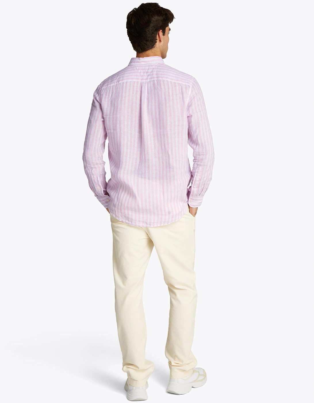 Lined Essential Long Sleeve Striped Mens Shirt