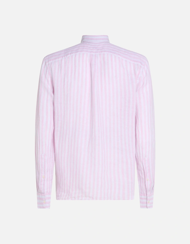 Lined Essential Long Sleeve Striped Mens Shirt
