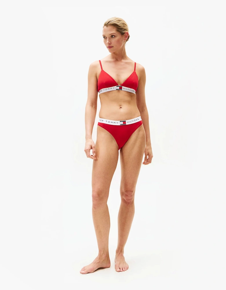 HERITAGE LOGO Womens Padded Bralette Primary Red