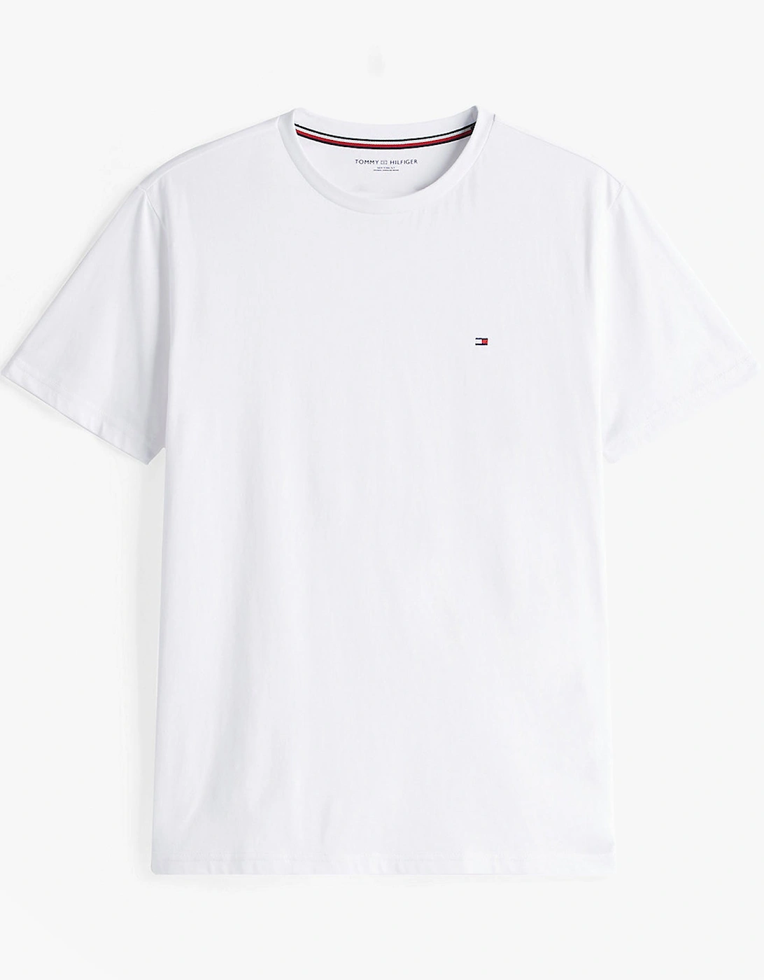 PURE COTTON Mens T-Shirt & Shorts Pyjama Set White / Grid Plaid