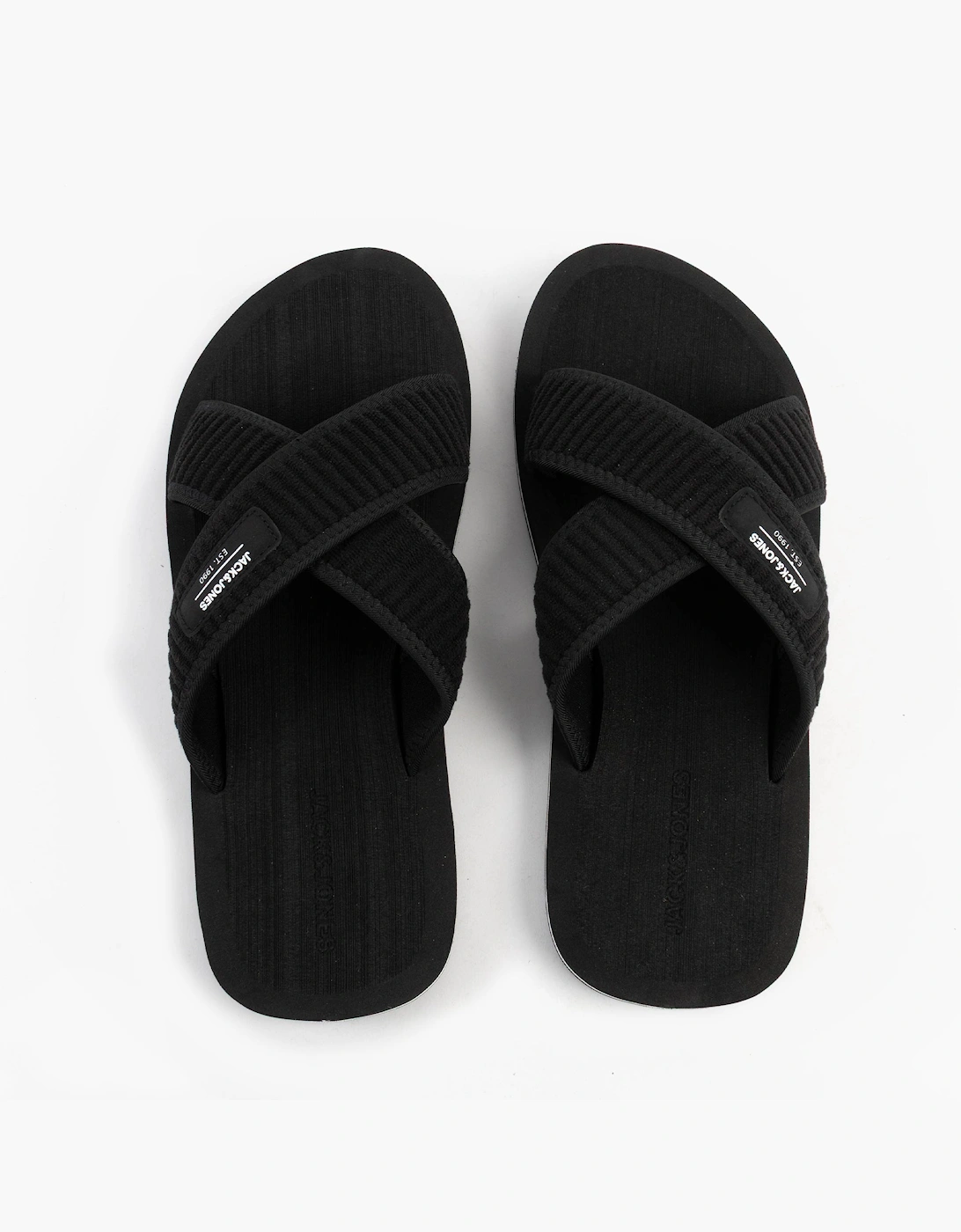 Men's Jack & Jones KRISKROS Mens Sandals Anthracite - Grey - Size: 9