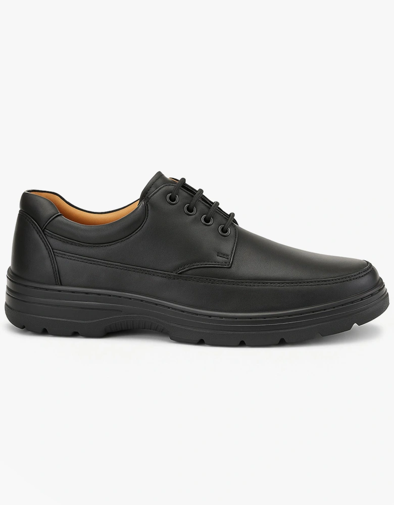 Mens Faux Leather Apron Shoes Black